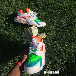 rainbow huarache shoes